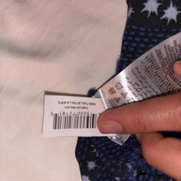 BCBGeneration Blue and Black Polka Dot Jumpsuit(0018) - Picture 6 of 6